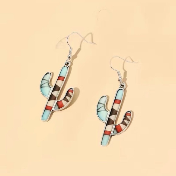 #227 | Southwest Saguaro Cactus Dangle Earrings - Picture 5 of 5